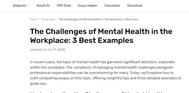 What Can be Done to Promote Mental Health in the Workplace?