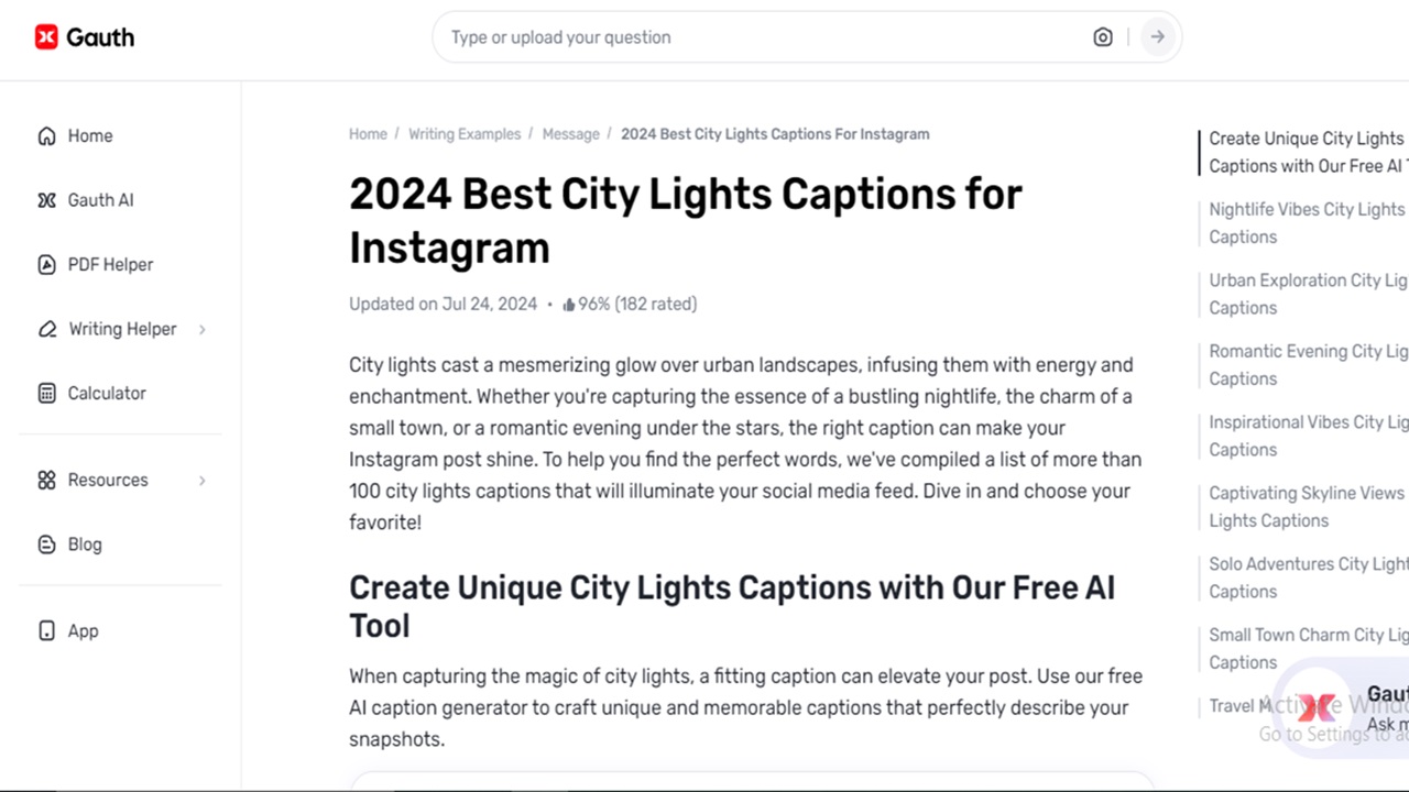 Boosting Your Instagram Game: Gauth's role in creating perfect captions