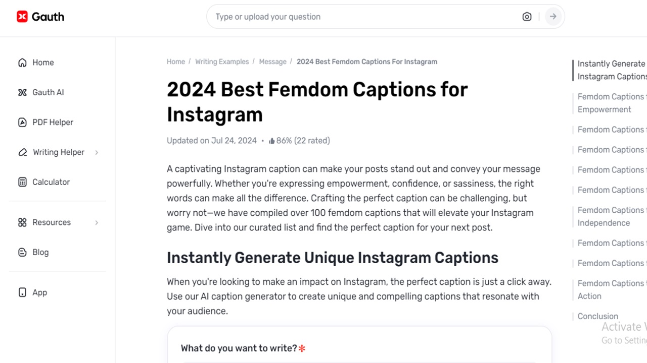 From Sass to Sophistication: Gauth’s Guide to Femdom Captions