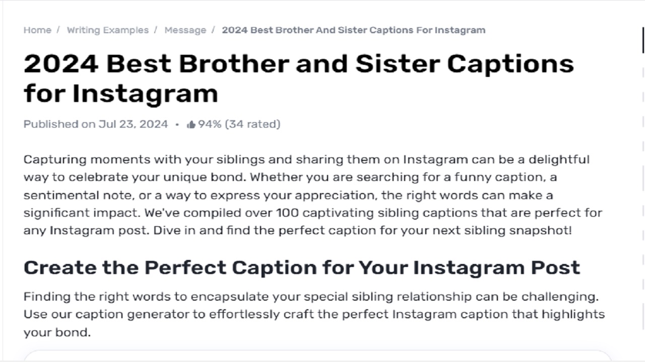 The Definitive Guide to Writing the Perfect Captions for Siblings by Gauth